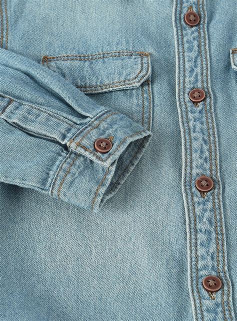 Buy Boys Washed Denim Shirt Online at just Rs. 499.0 - 1000014063048 ...