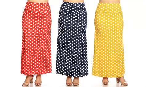 Women's Polka Dot Flared Maxi... | Groupon Goods