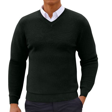 yillto Men's Sweater V Neck Big and Tall Soft Knit Warm Fall Winter ...