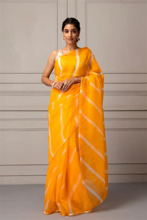Explore Vibrant Leheriya Sarees Collection – Geroo Jaipur