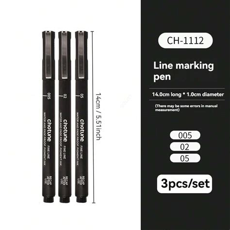 3 Sizes Black Micro Pens,Waterproof Archival Ink,Fine Point Pen For ...