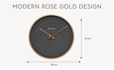 Buy Titan Rose Gold Metallic Clock with Multi-Layered Grey Dial ...