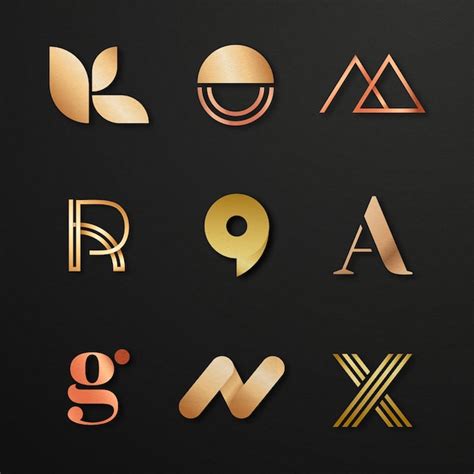 Luxury business logo set | Free Vector