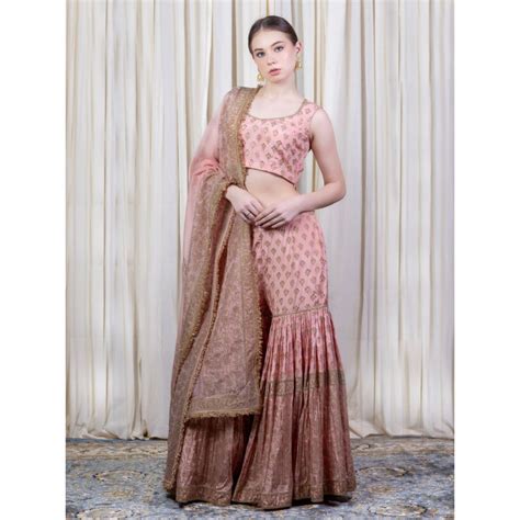 Peach blouse with Sharara