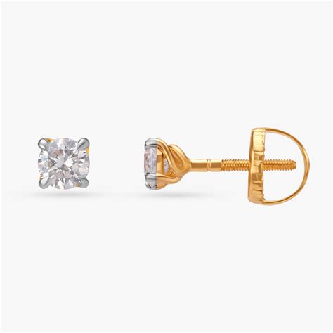 Refined Elegance Martini Diamond Stud Earrings