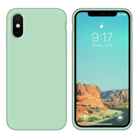Buy OuXul Case for iPhone X/iPhone Xs case Liquid Silicone Gel Rubber ...