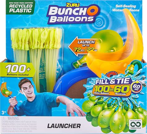 Amazon.com: ZURU Bunch O Balloons 100 Fill & Tie Self-Sealing Water ...