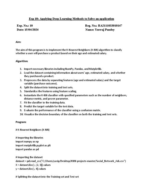 AI LAB Exp 10 - ALL Practical Material. - Exp 10: Applying Deep ...