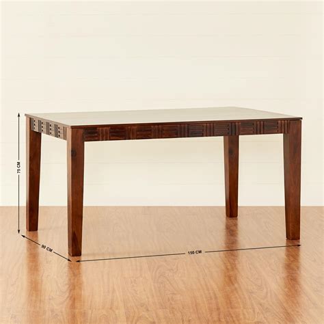 Buy Keya Sheesham Wood 6-Seater Dining Set with Chairs - Brown from ...