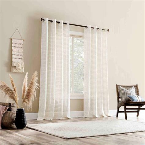 Nordic White Sheer Grommet Curtain Panel, 84"