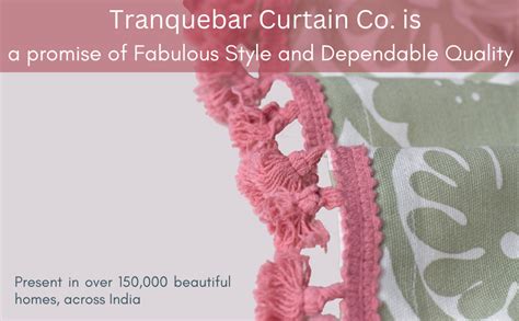Buy Tranquebar Curtain Co. 100% Cotton, Bohemian Tasseled Geometric ...