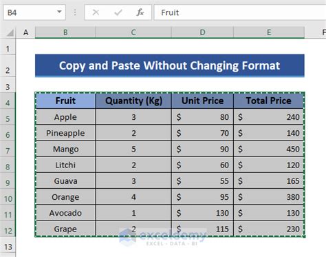 Image result for How to Copy and Paste Format Excel