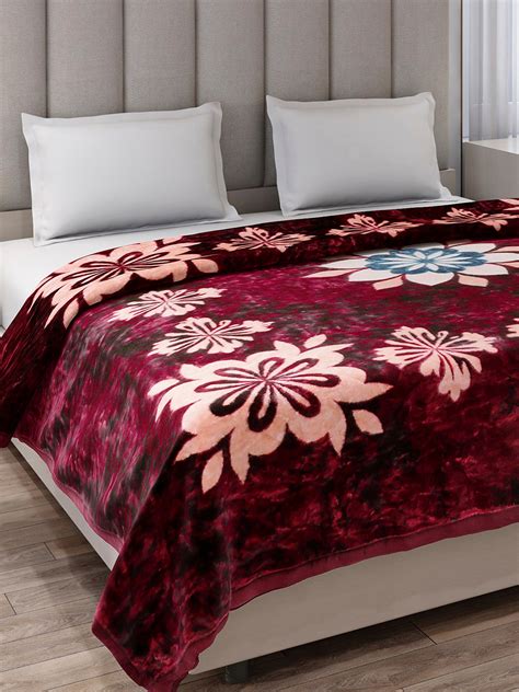 Buy Printed Double Bed 1 Ply Blanket for Mild Winter - (Roman Box ...