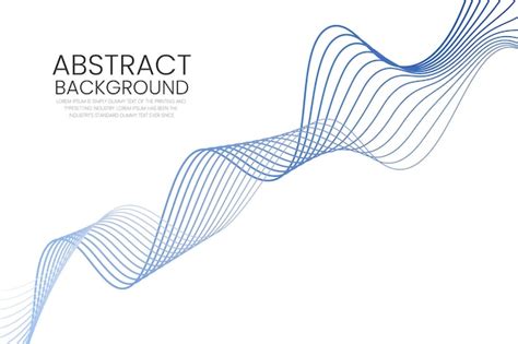 Vector bleu gradient d'onde lisse fond blanc design moderne élément d ...