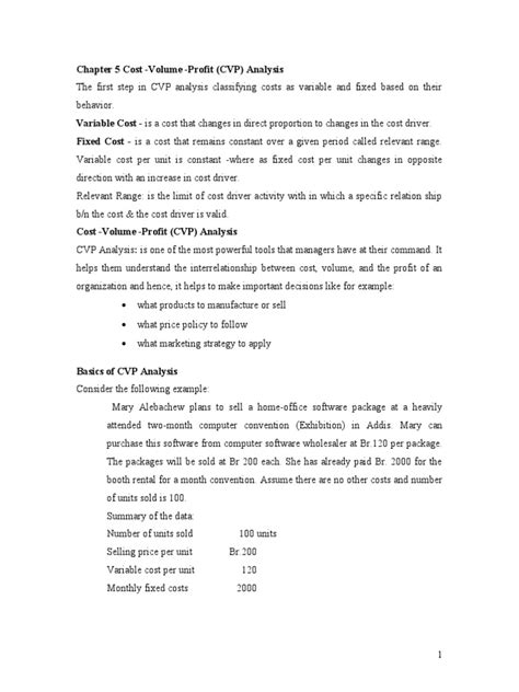 Image result for CVP Analysis Examples