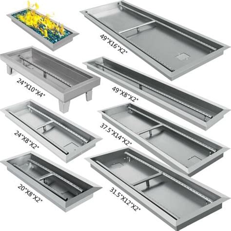 Buy Drop-In Fire Pit Pan w Burner Outdoor DIY Natural Gas Propane Tank ...