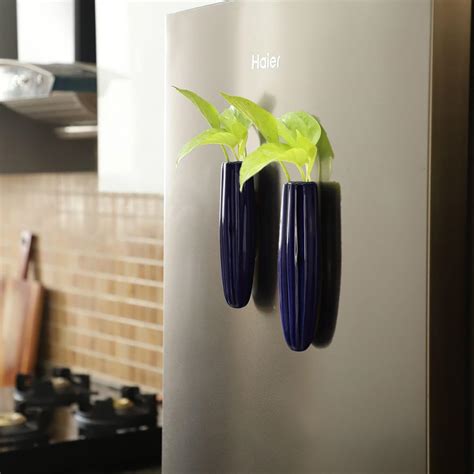 VarEesha Handpainted Ceramic Magnetic Planter Pot for Indoor Plants ...