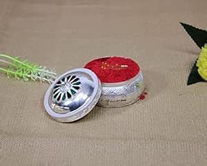 Buy GoldGiftIdeas Silver Plated Meenakari Sindoor Dabbi with Lid for ...