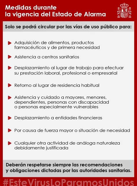 MEDIDAS DURANTE LA VIGENCIA DEL ESTADO DE ALARMA