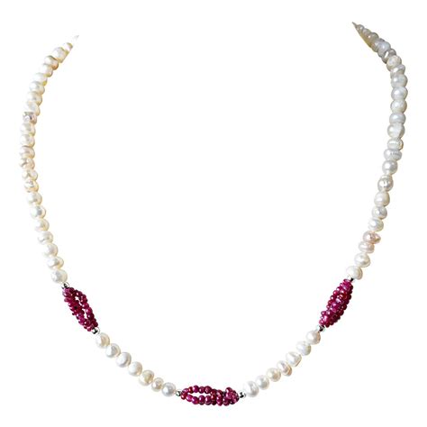 Buy SURATDIAMOND Surat Diamond Jewellery Dazzle in Red: Ruby & Pearl ...