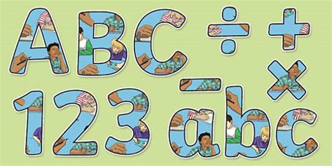 Writing Themed Display Letters and Numbers Pack