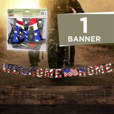 Buy Military Army Camo Welcome Home Party Banner (Large, 7 Cardboard ...