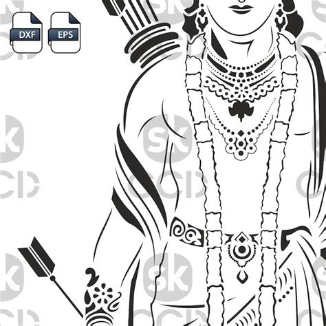 Buy Lord Ram Vector for Laser Cut, Cnc, Digital Files CDR, Dxf, Eps ...