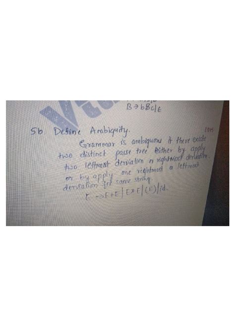 PDF Gallery 20241216 171251 - B bBClE 5b Define Ambiquity. 10M Grammar ...