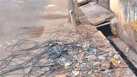 Scattered cable wires on road irk Balaji Nagar residents