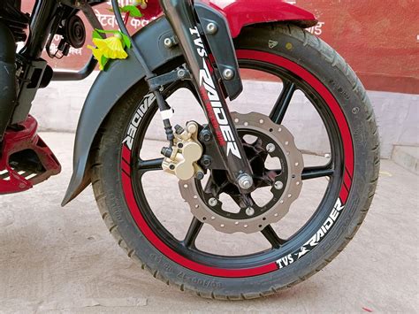 TVS Rraider 125 cc Bike Radium Rim Sticker & Silencer Sticker : Amazon ...