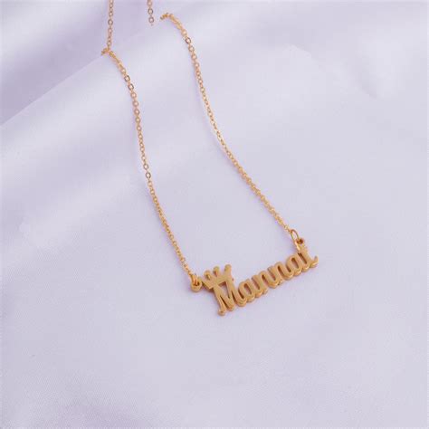 Customised Name Pendant With Crown – givitas.in