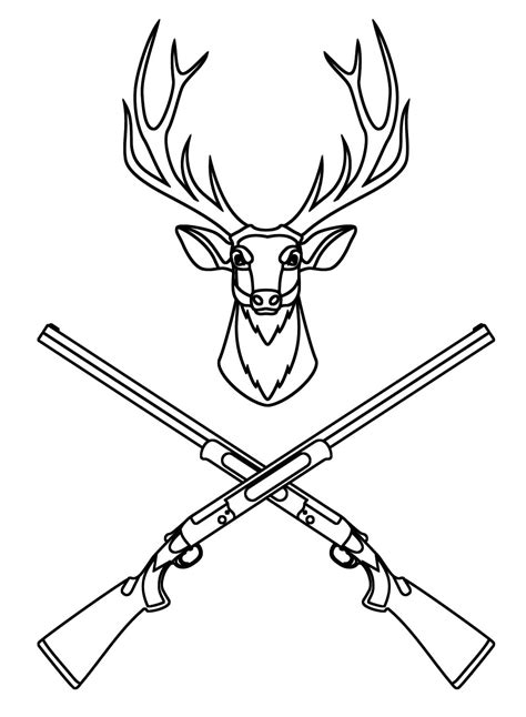 Hunting Deer Coloring Pages