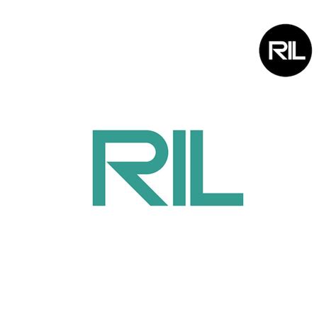 Desenho de monograma de letras do logotipo da RIL | Vetor Premium
