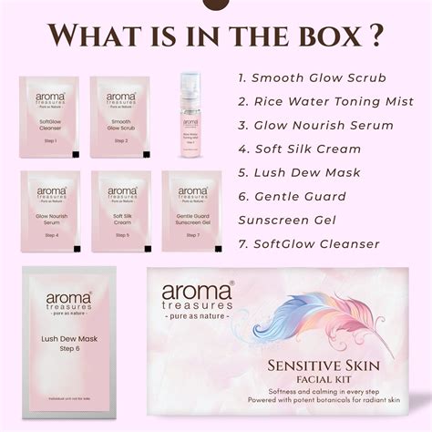 Aroma Treasures Sensitive Skin Soothing Facial Kit – With Lavender, Ch ...