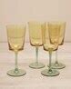 Buy Pure Home And Living Set of 4 Textured Wine Glasses | Brown Color ...