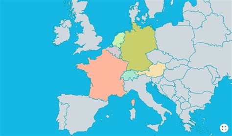 Western Europe Countries Map Click Quiz Game Online