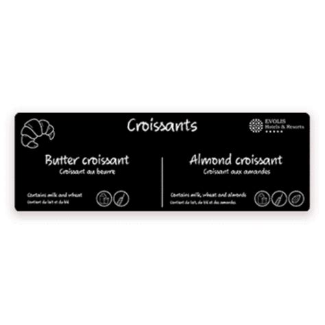 Food tags for buffet : Printing solutions display tags | Evolis