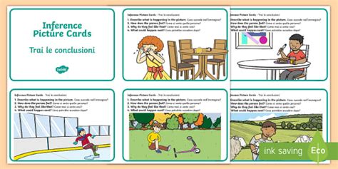Inference Picture Cards English/Italian