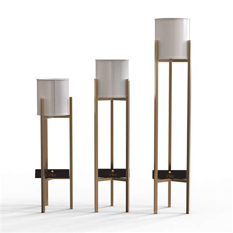 BuyMetal Plant Stand Rack for Indoor & Outdoor (Golden Stand, White ...