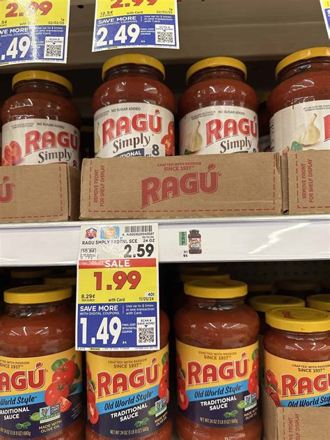 Ragu Pasta Sauce as low as $1.49! - Kroger Krazy