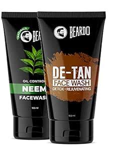 Beardo Neem Facewash And De Tan Facewash Combo : Amazon.in: Beauty