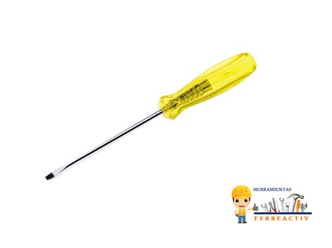 Destornillador ámbar barra redonda punta cabinet 1/8 x 2-1/2 ...