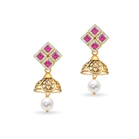 Buy quality Antique Moti Earrings 22k Gold in Rajkot