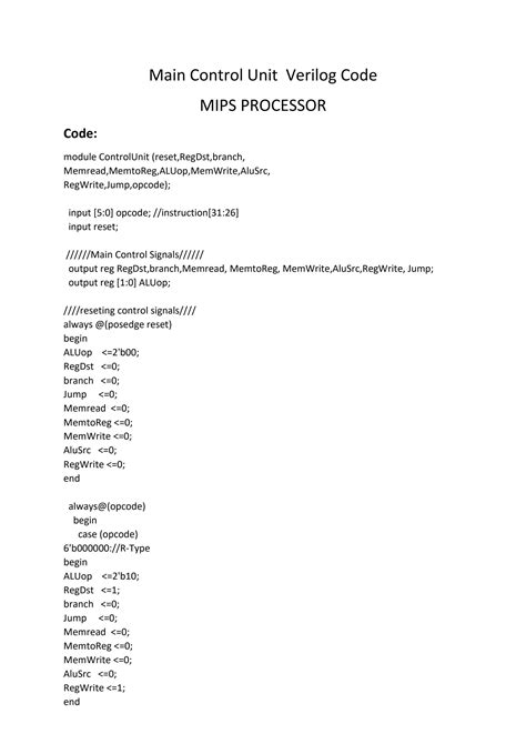 Image result for MIPS Processor Verilog Code
