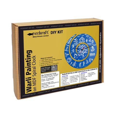 Penkraft | Decoupage Painting on Spiral Clock DIY Kit | Order Now