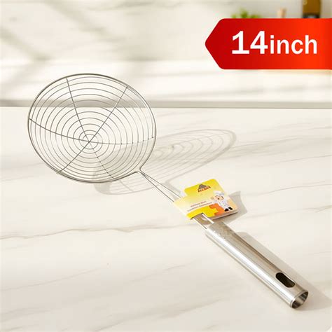 AM6471 Stainless Steel Strainer Deep Fry Jhara for Frying - 14inch ...