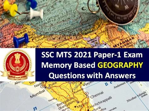 SSC MTS 2021 Exam Memory Based Geography Questions: Check GA/GK/Current ...