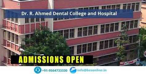 Dr R Ahmed Dental College And Hospital In Sealdah - Bachelor Degree ...