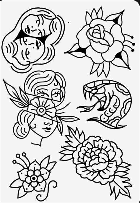 Traditional Tattoo Stencils, Traditional Tattoo Filler, Traditional ...