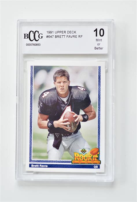 Brett Favre 1991 Upper Deck Slabbed Rookie card Gem Mint 10 - Big Time Bats